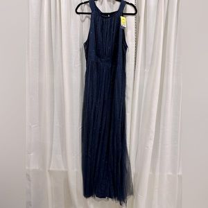 Long Blue Glittery Dress
